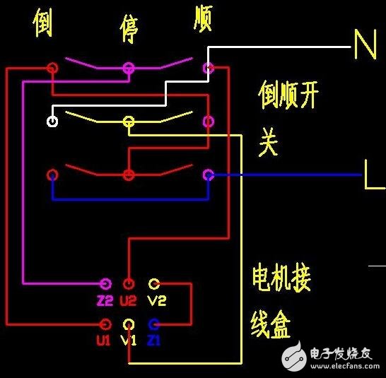 单相220v如何实现电机正反转，如何接线？工作原理是什么？（工作电容和运行电容）