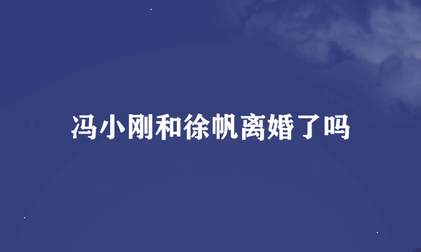 冯小刚和徐帆离婚了吗