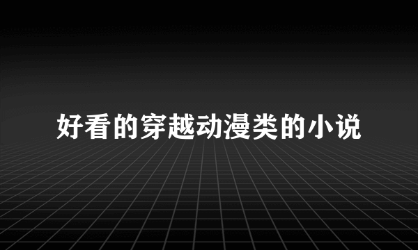 好看的穿越动漫类的小说