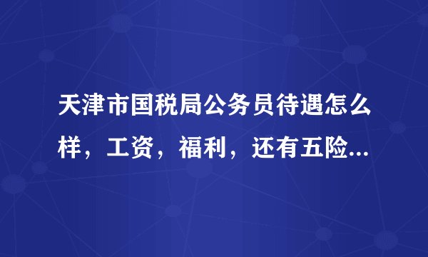 天津市国税局公务员待遇怎么样，工资，福利，还有五险一金什么的!求达人解答！！