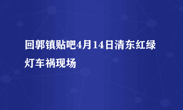 回郭镇贴吧4月14日清东红绿灯车祸现场