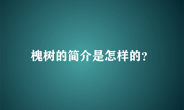 槐树的简介是怎样的？