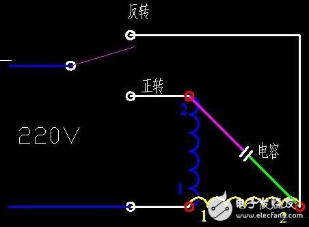 单相220v如何实现电机正反转，如何接线？工作原理是什么？（工作电容和运行电容）