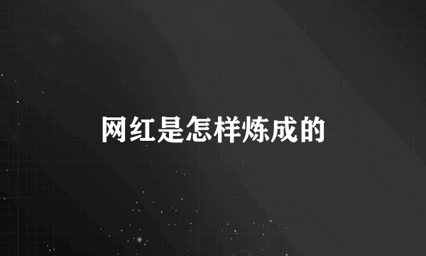 网红是怎样炼成的