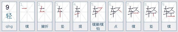 车和车字旁的笔顺