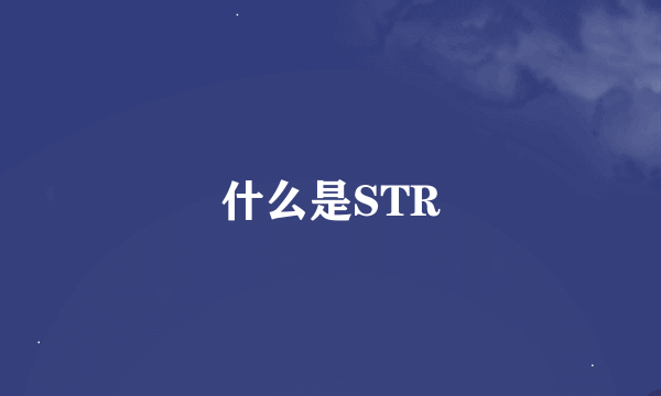 什么是STR