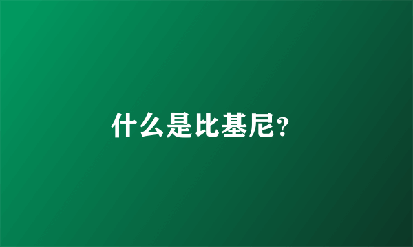 什么是比基尼？