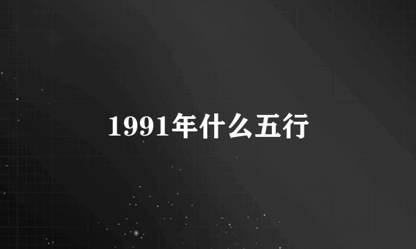 1991年什么五行