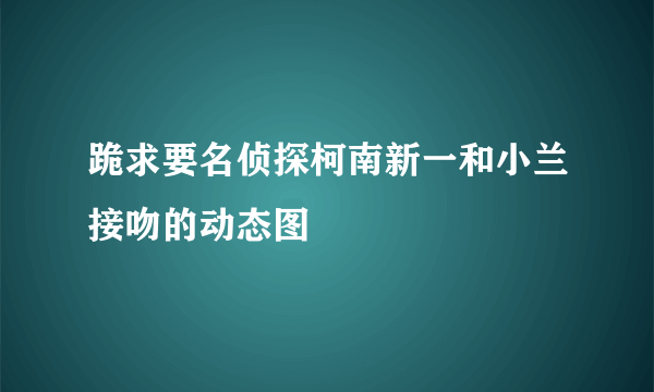 跪求要名侦探柯南新一和小兰接吻的动态图