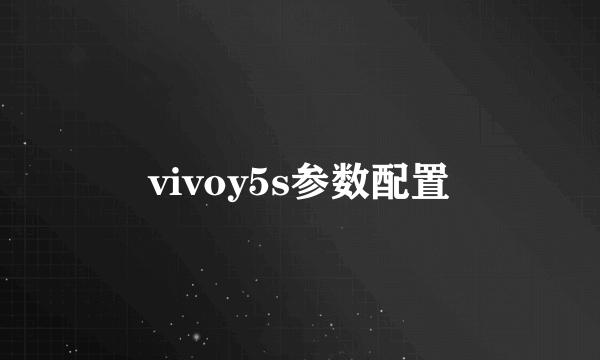 vivoy5s参数配置