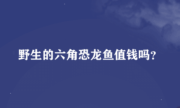 野生的六角恐龙鱼值钱吗？