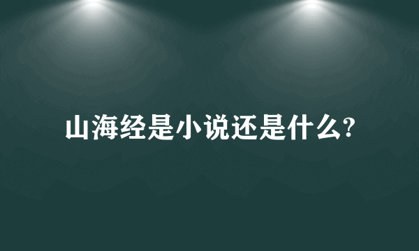 山海经是小说还是什么?