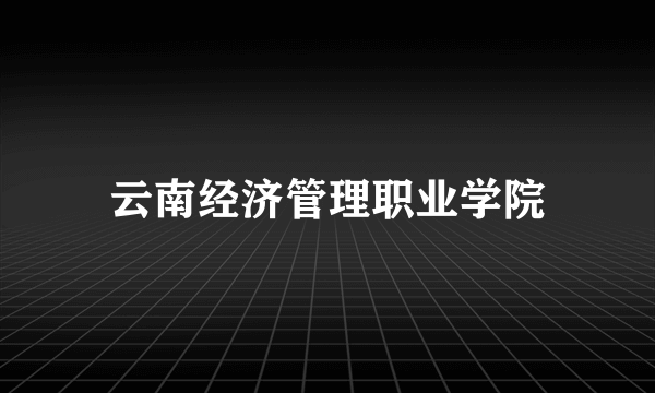 云南经济管理职业学院