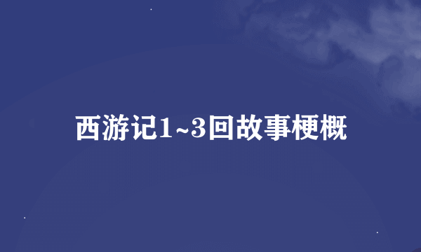 西游记1~3回故事梗概