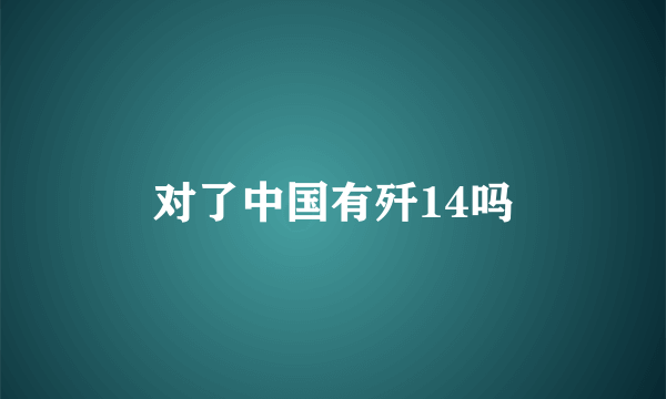 对了中国有歼14吗