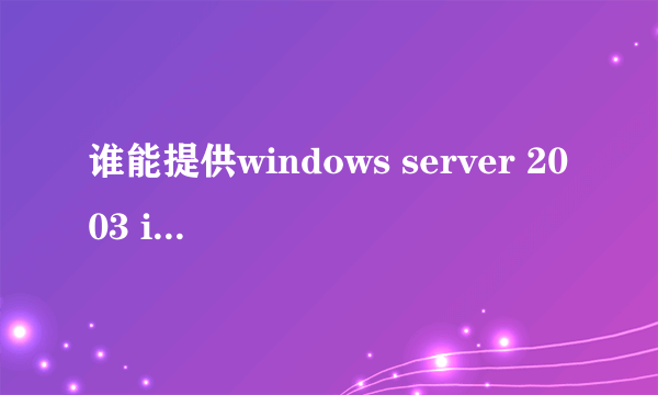 谁能提供windows server 2003 iso镜像文件的下载地址