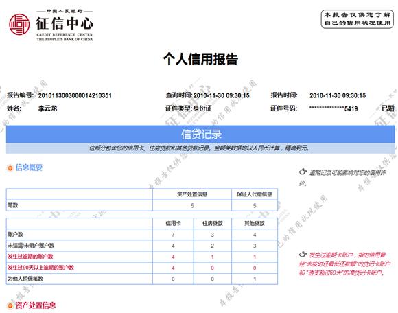 征信报告怎么查询 银行查询个人征信看到