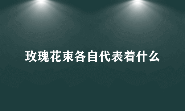 玫瑰花束各自代表着什么