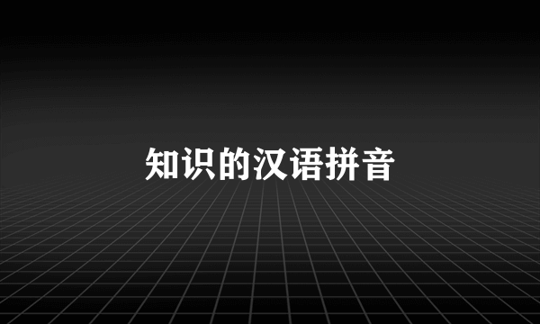 知识的汉语拼音