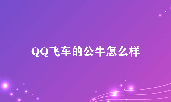 QQ飞车的公牛怎么样