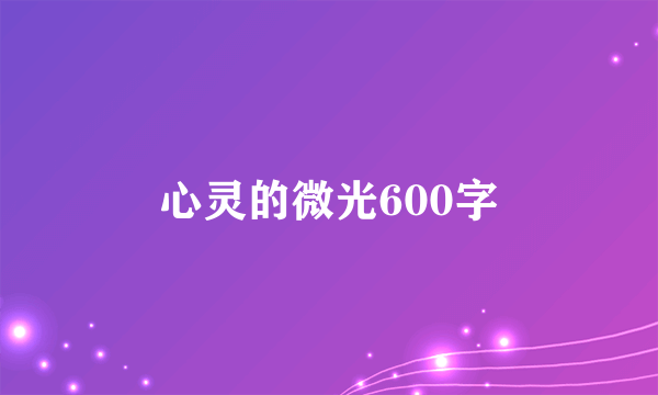 心灵的微光600字