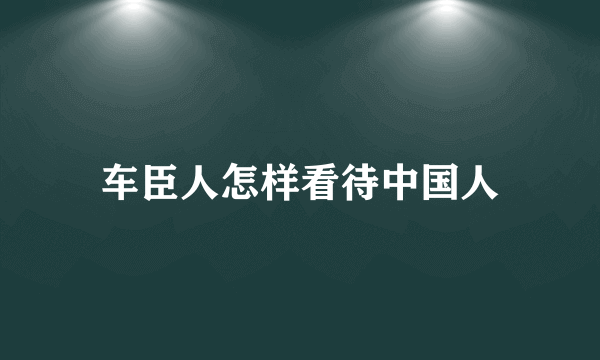 车臣人怎样看待中国人