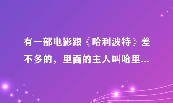 有一部电影跟《哈利波特》差不多的，里面的主人叫哈里波波，是从一个壶里出来的。那是什么电影名？